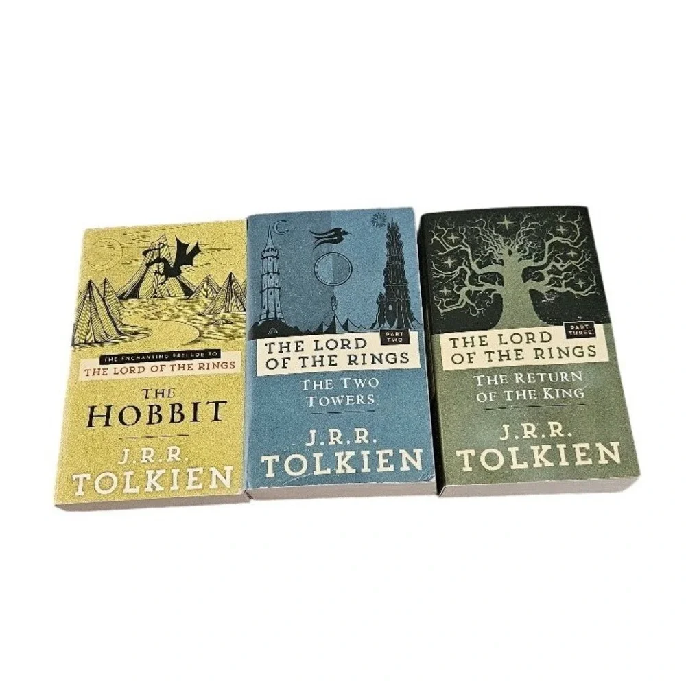 J.R.R. Tolkien Book Lot The Hobbit The Two Towers The Return of the King